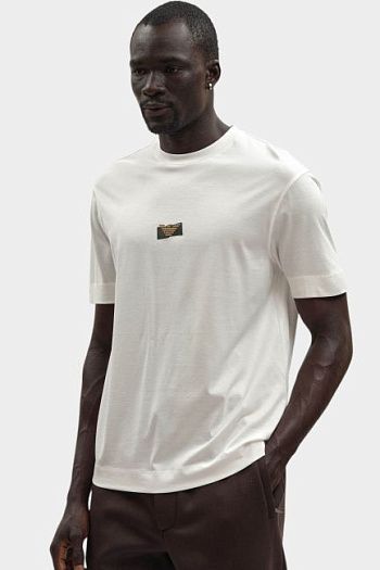 Футболка хлопковая белая Emporio Armani