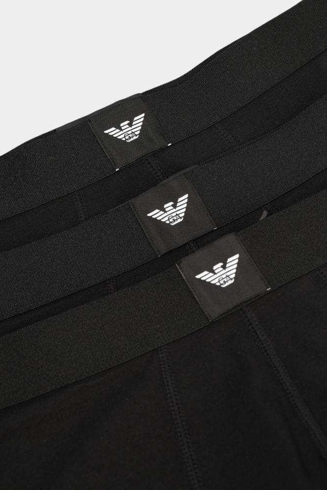 EM002205_AF14987_MC061_BLACK/BLACK/BLACK Трусы 3 шт Emporio Armani Черный