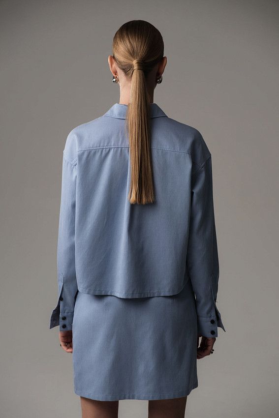 Рубашка с длинным рукавом The Hills Голубой