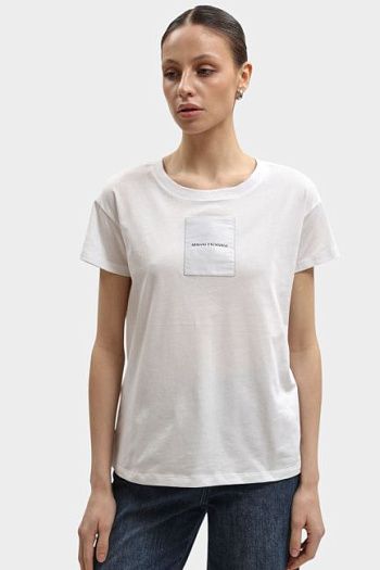 Футболка хлопковая белая Armani Exchange