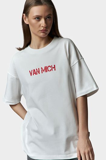 Футболка хлопковая белая Van Mich