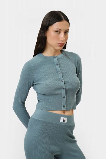 Джемпер хлопковый голубой Calvin Klein Jeans