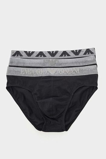 Комплект трусов хлопковый черный Emporio Armani