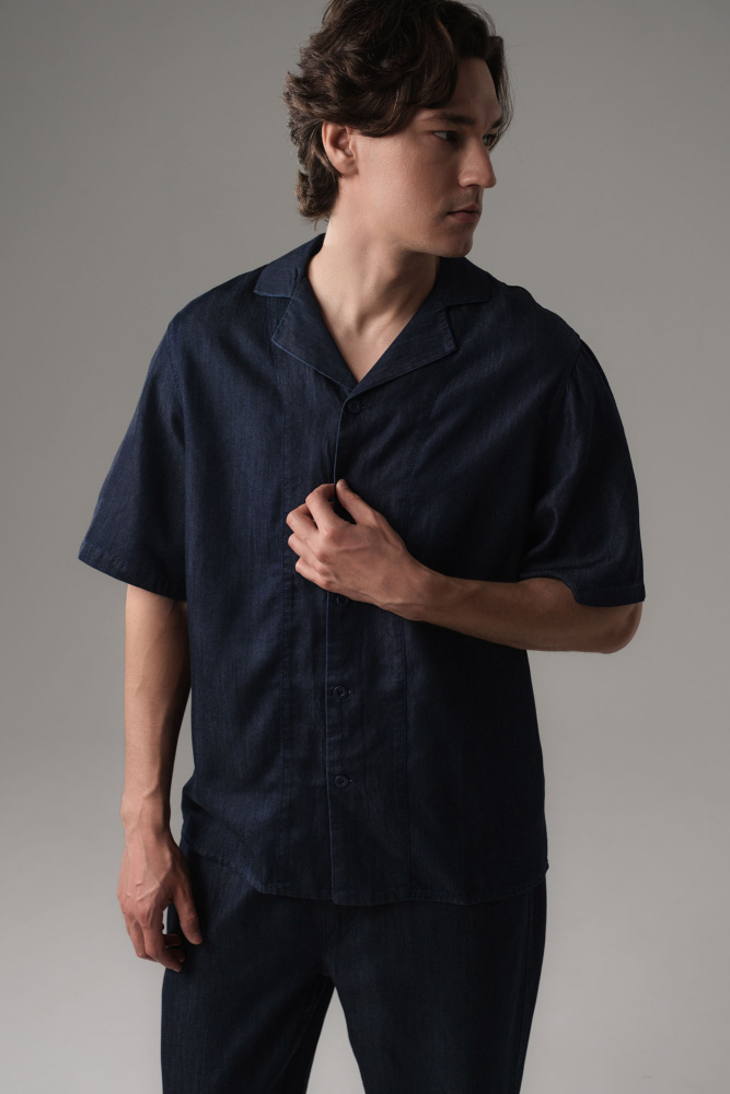 M-251-TK-56-7005 Рубашка джинсовая The Hills Синий