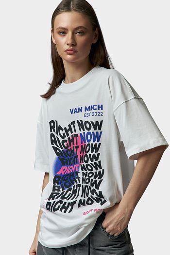 Футболка хлопковая белая Van Mich