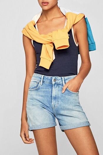 Шорты джинсовые голубые Pepe Jeans