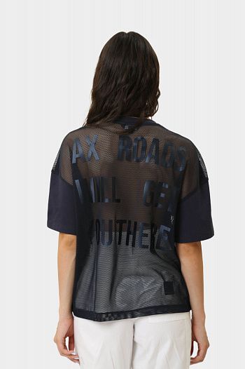 Футболка хлопковая синяя Armani Exchange
