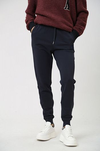 Брюки спортивные хлопковые синие Armani Exchange