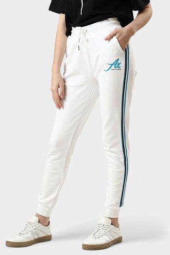 Брюки спортивные хлопковые белые Armani Exchange