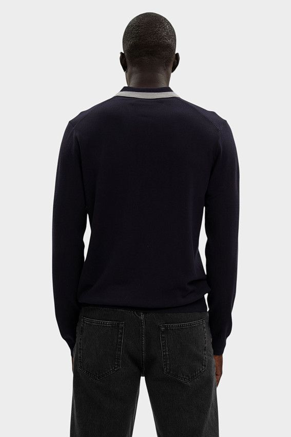 Поло с длинным рукавом Trussardi Синий