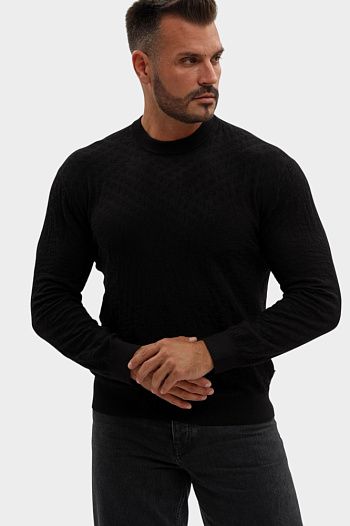 Джемпер из вискозы черный Armani Exchange