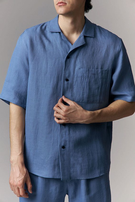 Рубашка с коротким рукавом The Hills Голубой