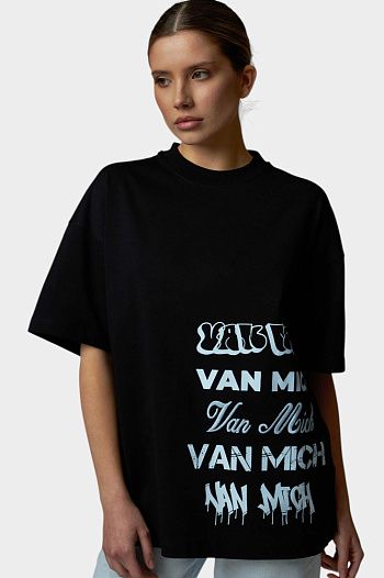 Футболка хлопковая черная Van Mich
