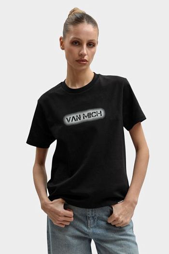 Футболка хлопковая черная Van Mich