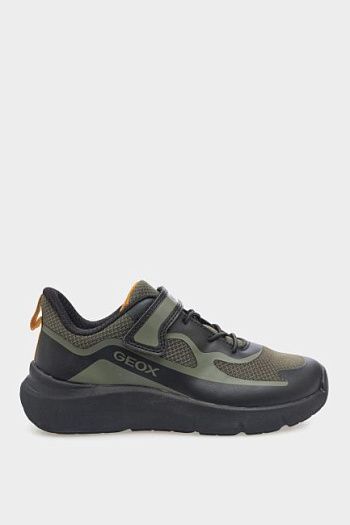 Кроссовки кожаные хаки Geox