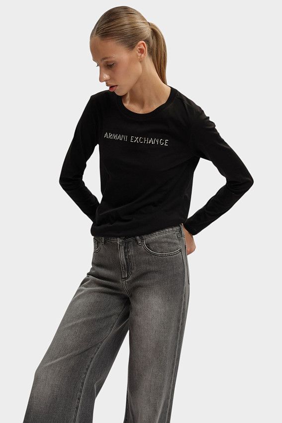 Лонгслив Armani Exchange Черный