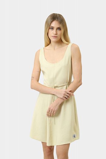 Платье из вискозы бежевое  Calvin Klein Jeans