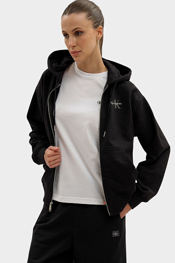 Толстовка хлопковая черная Calvin Klein Jeans
