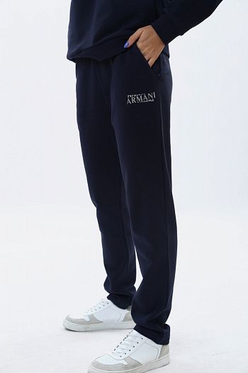 Брюки спортивные хлопковые синие Armani Exchange