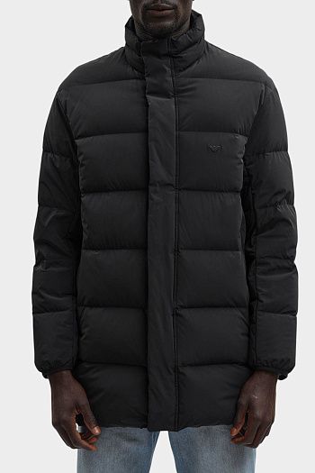 Пуховик черный Emporio Armani