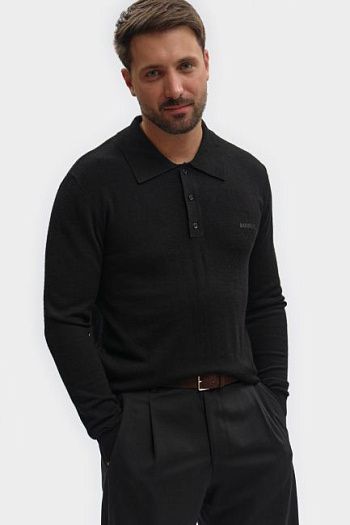 Свитер шерстяной черный Bikkembergs