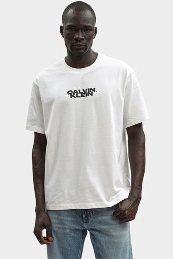 Футболка хлопковая белая Calvin Klein Jeans