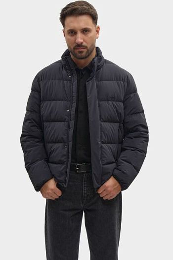 Пуховик черный Emporio Armani