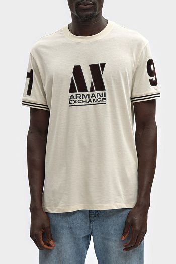 Футболка хлопковая черная Armani Exchange