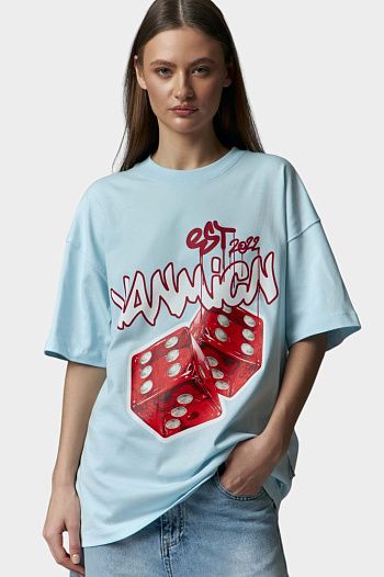 Футболка хлопковая голубая Van Mich
