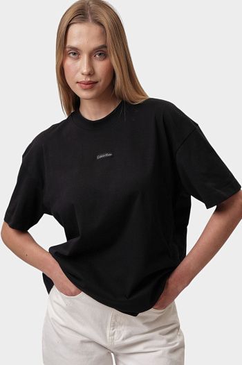 Футболка хлопковая черная Calvin Klein Jeans