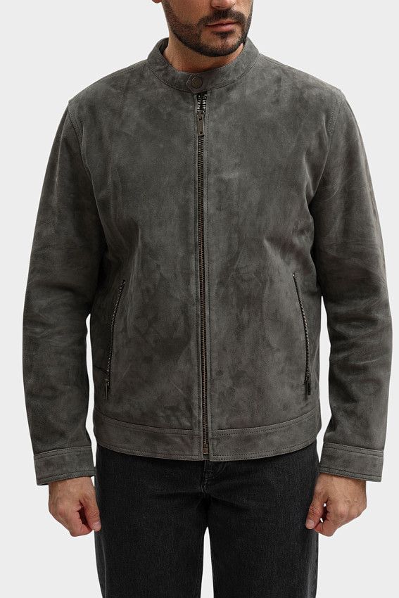 Куртка кожаная Strellson Серый