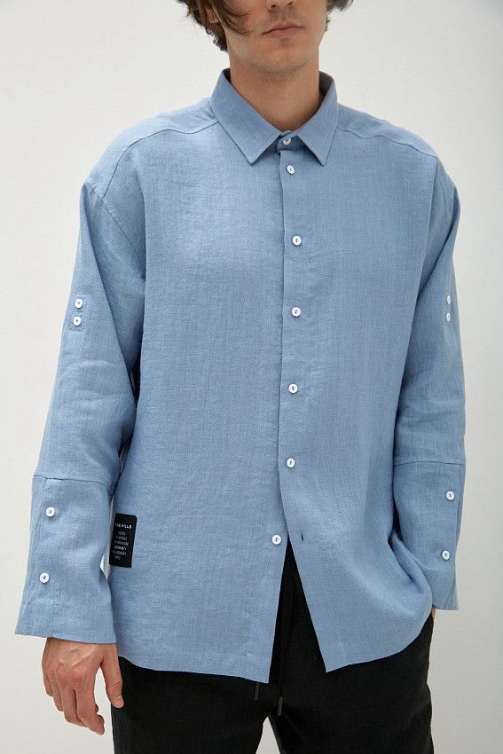 Рубашка с длинным рукавом The Hills Голубой