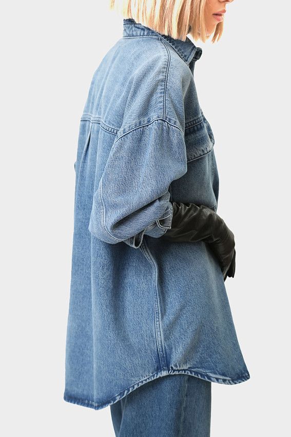 Рубашка с длинным рукавом Mustang Синий