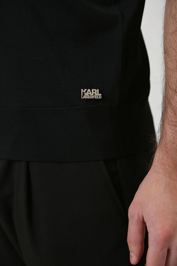Поло трикотажное Karl Lagerfeld Черный