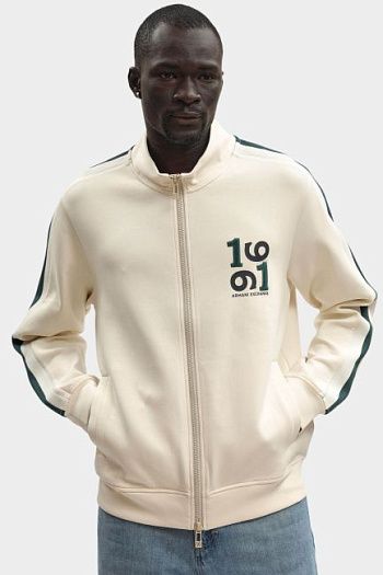 Толстовка хлопковая бежевая Armani Exchange