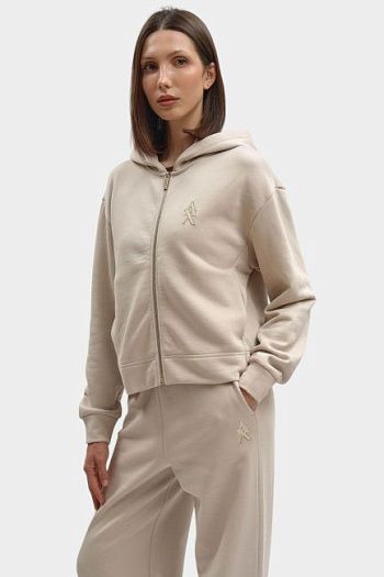 Толстовка хлопковая бежевая Armani Exchange