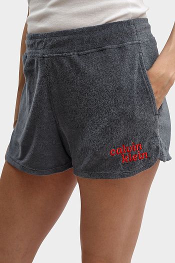 Шорты спортивные хлопковые серые Calvin Klein Jeans
