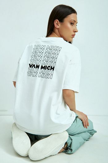 Футболка хлопковая белая Van Mich