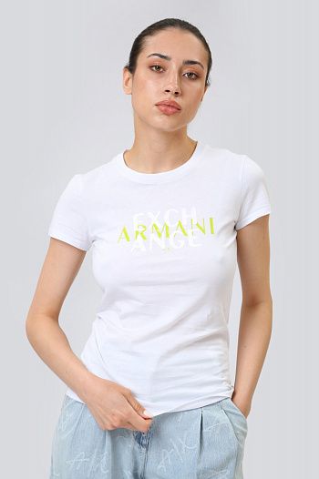 Футболка хлопковая белая Armani Exchange