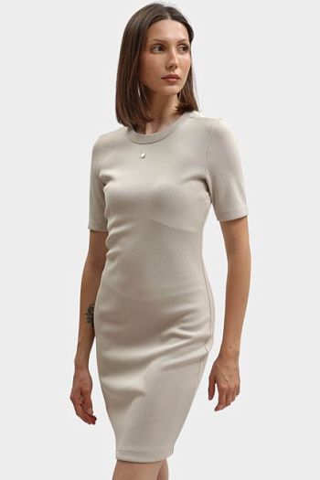 Платье облегающее бежевое Armani Exchange