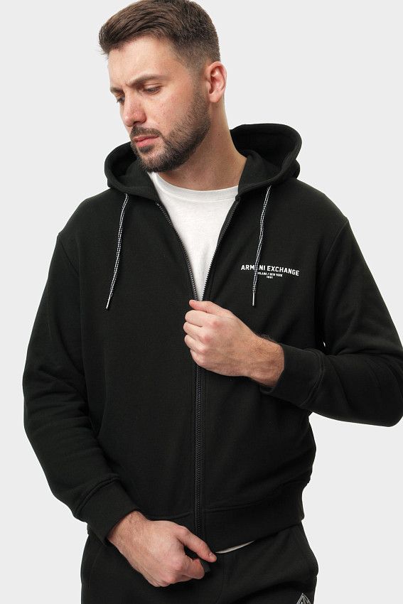 Толстовка с капюшоном Armani Exchange Черный