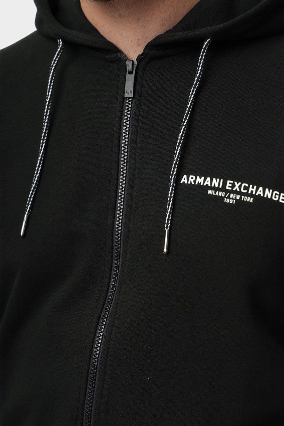 Толстовка с капюшоном Armani Exchange Черный