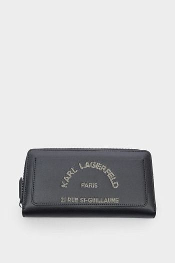 Кошелёк кожаный черный Karl Lagerfeld