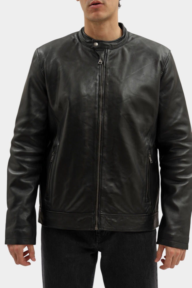 MU-M252-303 Куртка кожаная Mustang Черный