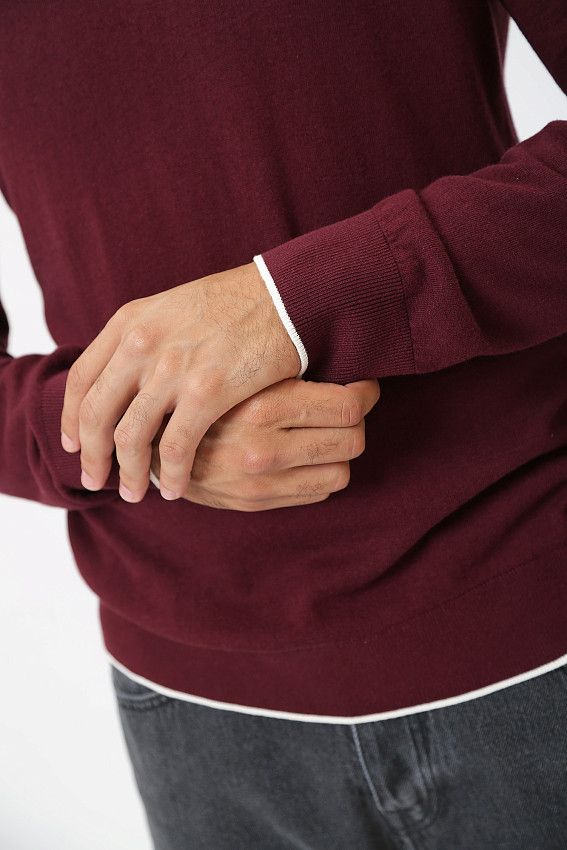 Поло с длинным рукавом Armani Exchange Бордовый