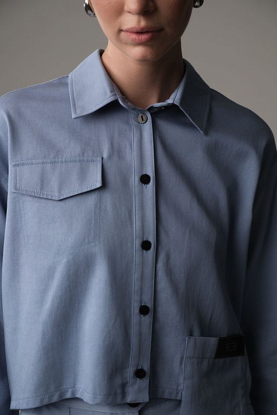 Рубашка с длинным рукавом The Hills Голубой