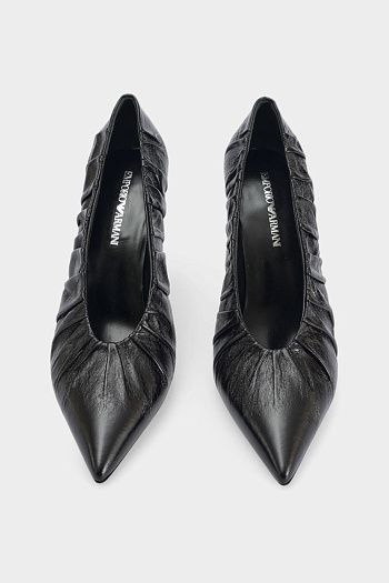 Туфли лодочки черные кожаные Emporio Armani