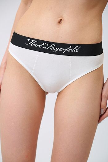 Трусы хлопковые белые Karl Lagerfeld