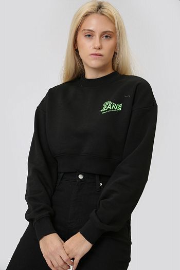 Свитшот хлопковый черный Calvin Klein Jeans
