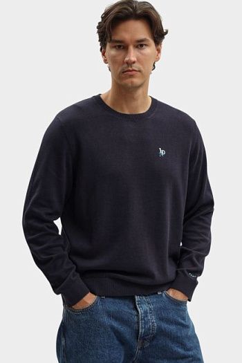 Джемпер хлопковый синий Pepe Jeans